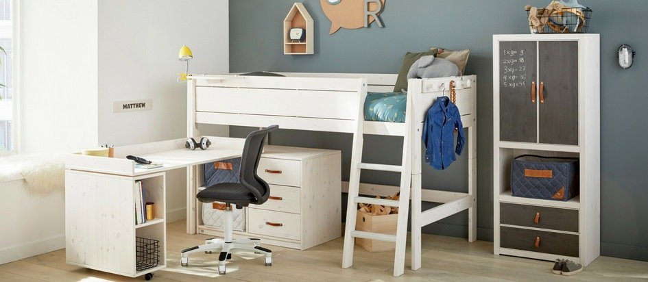 Desk with modular bed 
