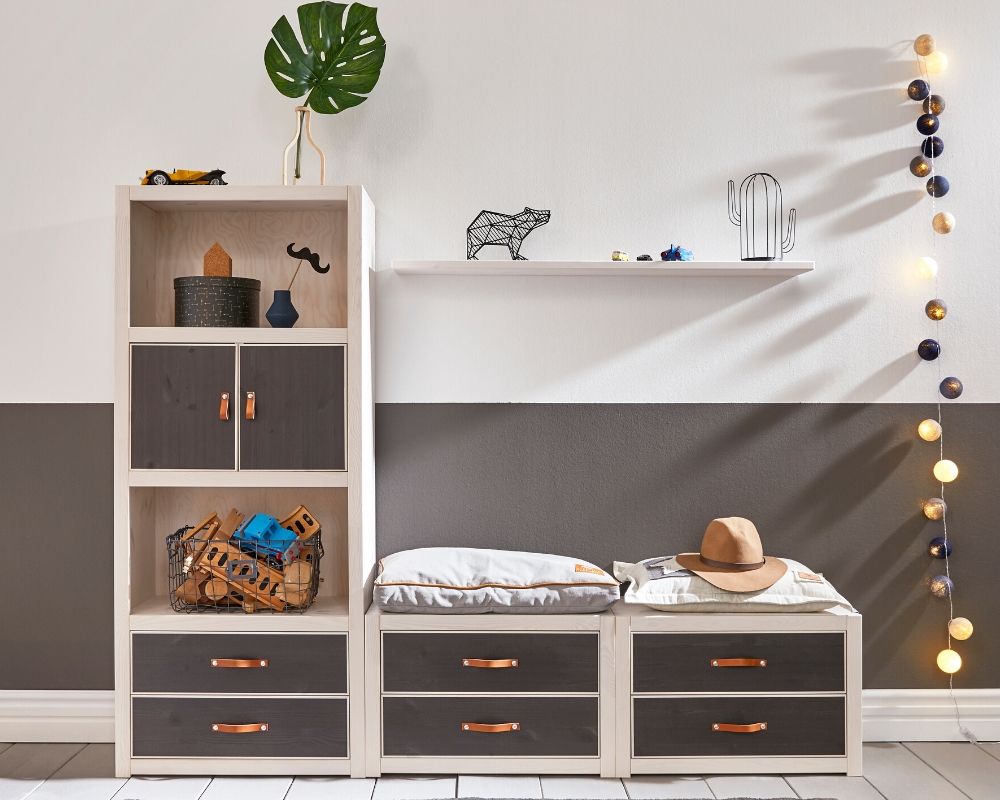 Modular Kids Bookcase - Drawer Unit Creative kids furniture at Kuhl Home Singapore