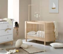 wood mini+ cot oak by oliver furniture - kuhl home singapore