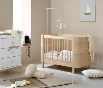 wood mini+ cot oak by oliver furniture - kuhl home singapore