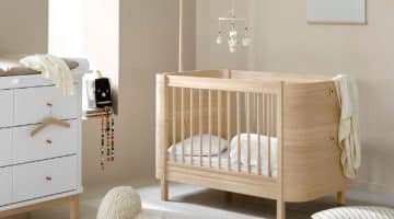 wood mini+ cot oak by oliver furniture - kuhl home singapore