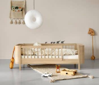 wood mini+ toddler bed oak - kuhl home singapore