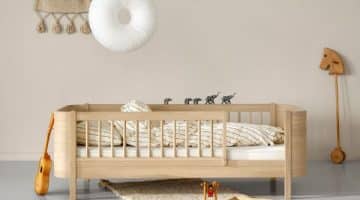 wood mini+ toddler bed oak - kuhl home singapore