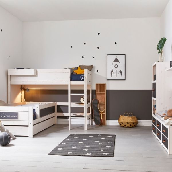 Scandinavian Corner Kids Bunk Bed, Bunk Beds For 4 Kids