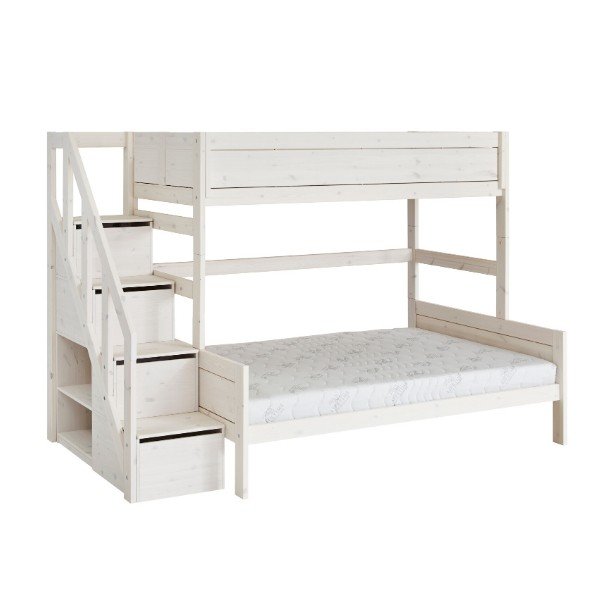 Family Bunk Bed With Storage Ladder, Hook On Bunk Bed Ladder Wooden