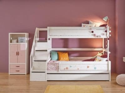 Lifetime Kidsrooms - Famil Bunk Bed with storage ladder
