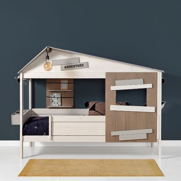 Lifetime Hideout Kids Single Bed in Whitewash - Creative kids furniture at Kuhl Home Singapore