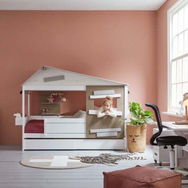 Lifetime Hideout Kids Single Bed in Whitewash - -Creative kids furniture at Kuhl Home Singapore