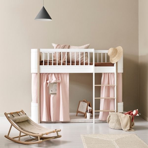Oliver Wood Mini+ Low Loft Bed - Creative kids furniture at Kuhl Home Singapore
