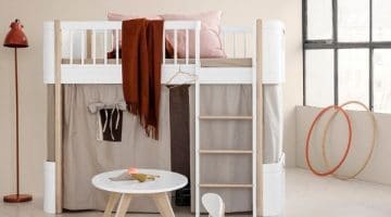 Oliver Wood Mini+ Low Loft white/oak - Danish Design Co Singapore