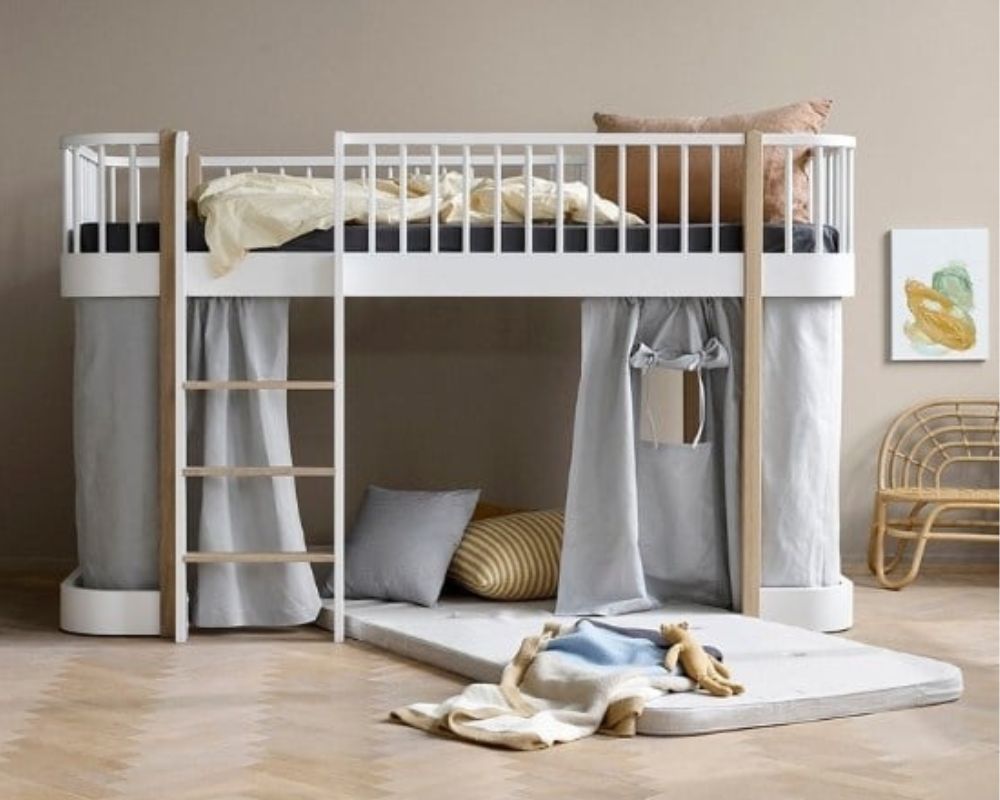 wood original low loft bed - kuhl home singapore