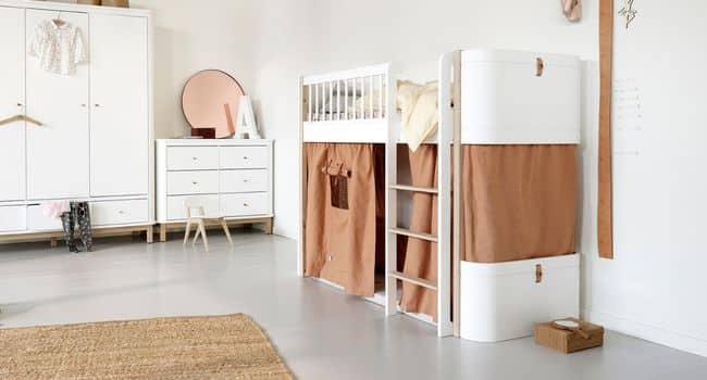 wood mini+ low loft bed oliver furniture - kuhl home singapore