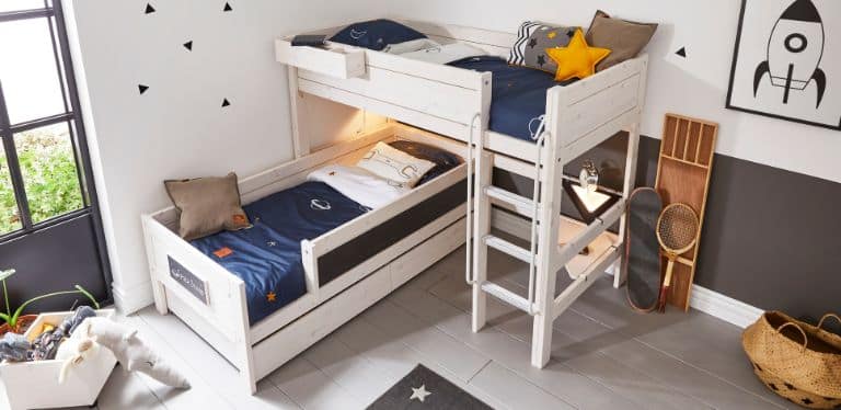 corner bunk bed by lifetime kidsrooms - kuhl home singapore