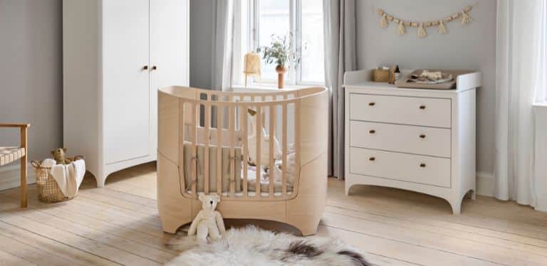 classic baby cot oak by leander - kuhl home singapore