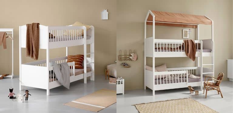 seaside lille+ low bunk bed with roof by oliver furniture - kuhl home singapore