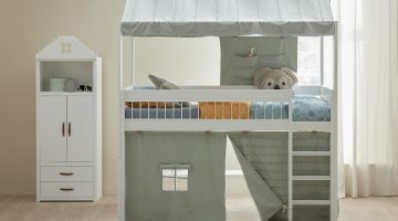 Lifetime Kidsroom Semi High Loft Bed with Roof