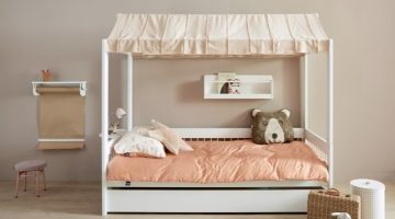 Lifetime Kidsroom Breeze Four Poster Bed with Fabric Roof
